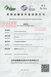 MSDS Certificate-Gel Battery